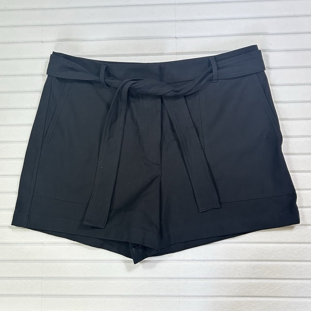 Ann Taylor Belted Shorts - Women's‎ 14 - Black Stretch EUC